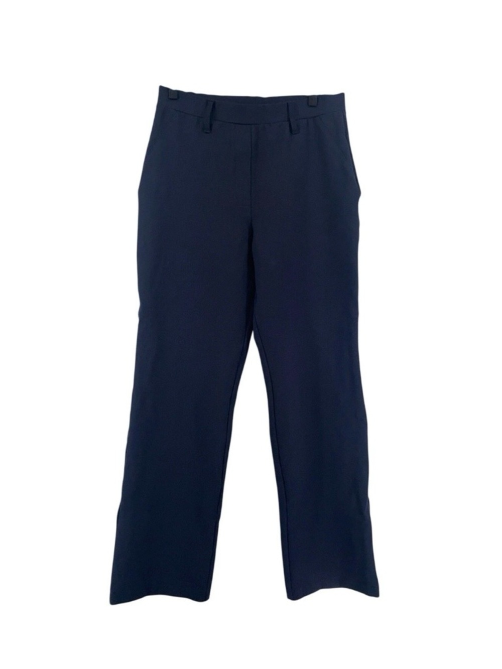 Quince Navy Ultra-Stretch Ponte Straight Leg Women's Pants - Medium